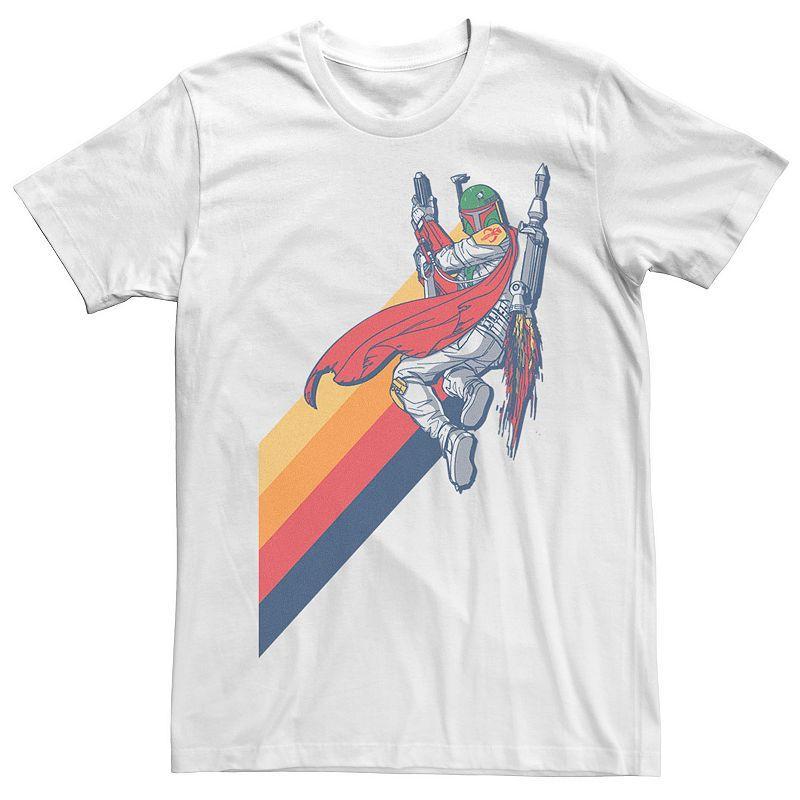 Men's Star Wars Boba Rainbow Fade Tee, Size: XL, White Product Image