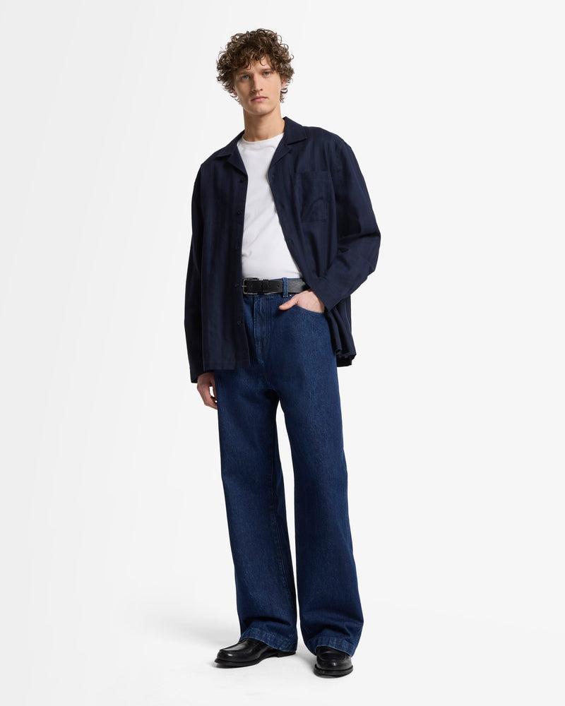 Linen Blend Long Sleeve Camp Shirt Product Image