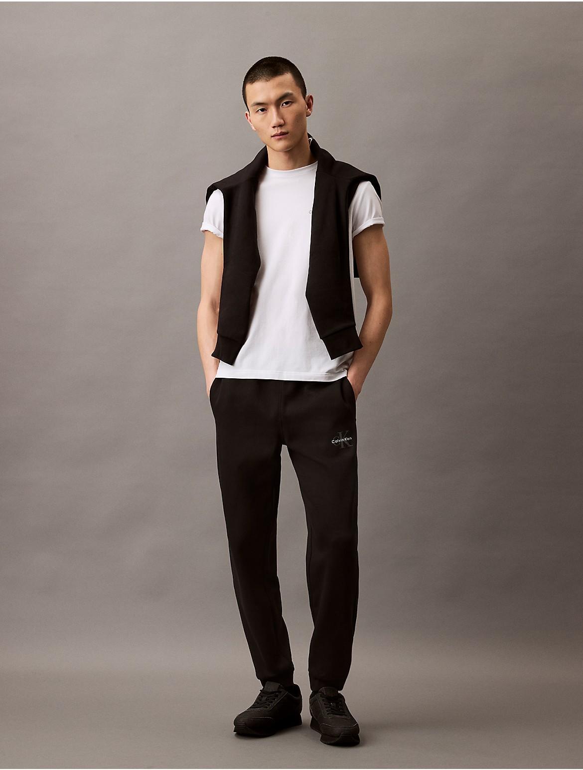 Calvin Klein Men's Monogram Logo Fleece Joggers - Grey - S Product Image