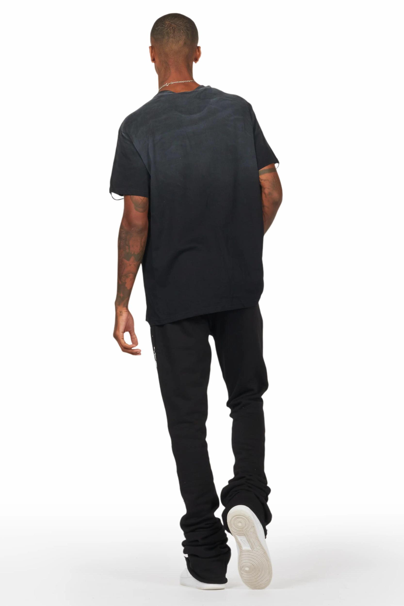 Adwin Painter Black/White Super Stacked Flare Pants Male Product Image