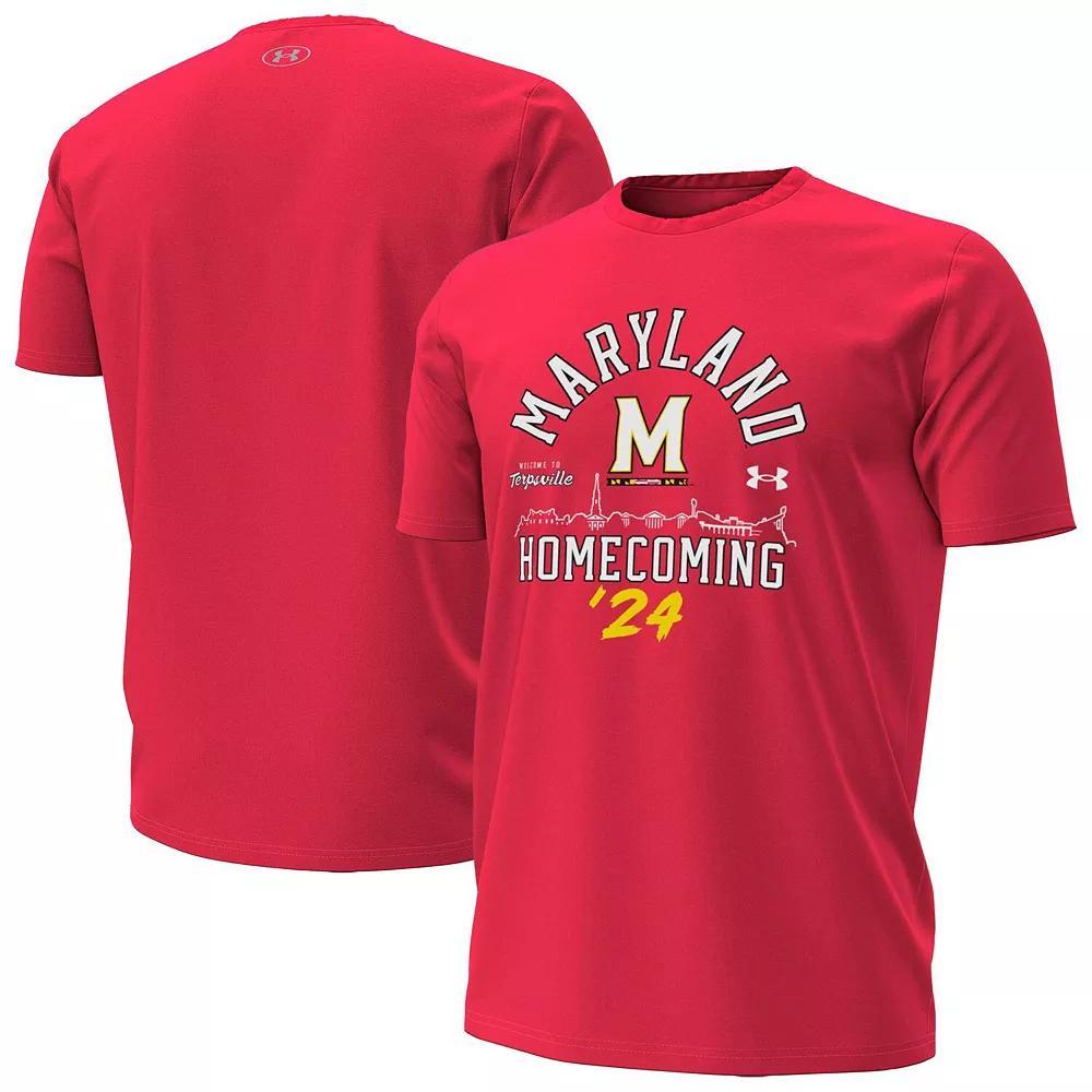 Men's Under Armour  Red Maryland Terrapins 2024 Homecoming T-Shirt, Size: XL Product Image