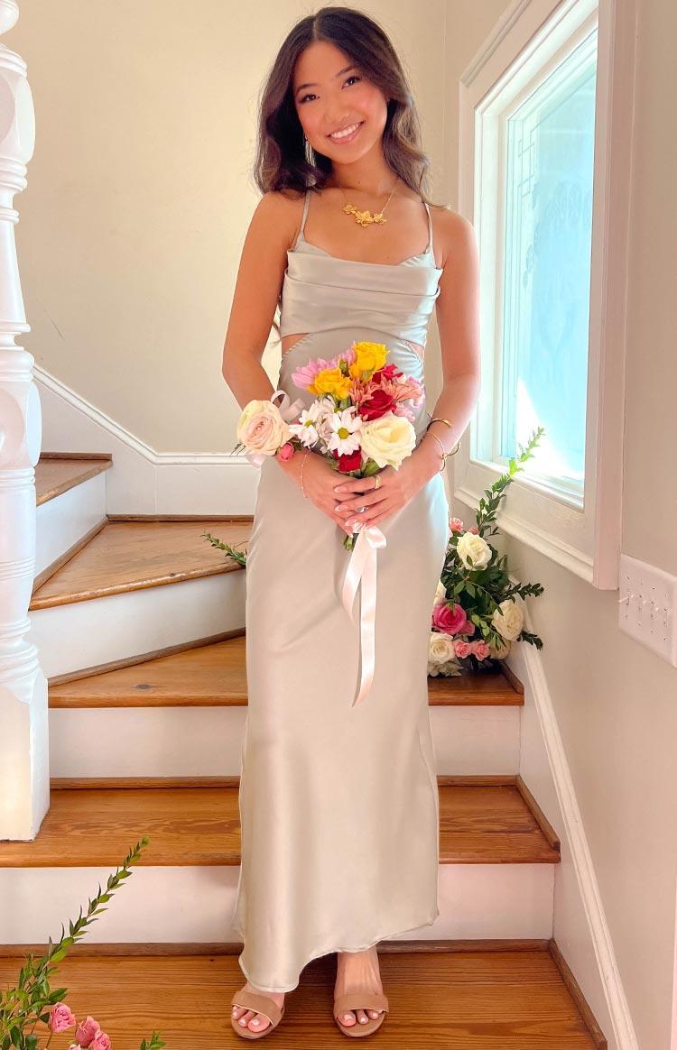 Taleah Cut Out Maxi Dress Sage Product Image