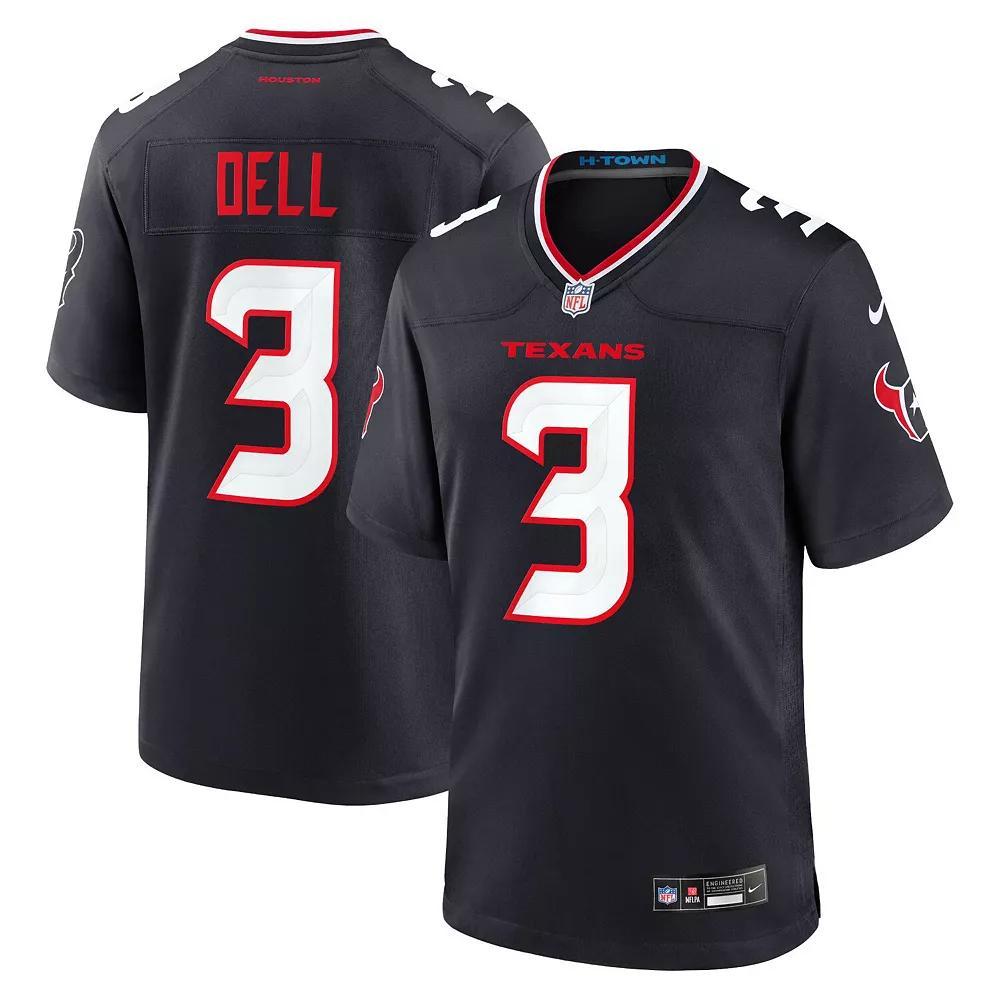 Men's Nike Tank Dell Navy Houston Texans Game Jersey, Size: Large, Blue Product Image