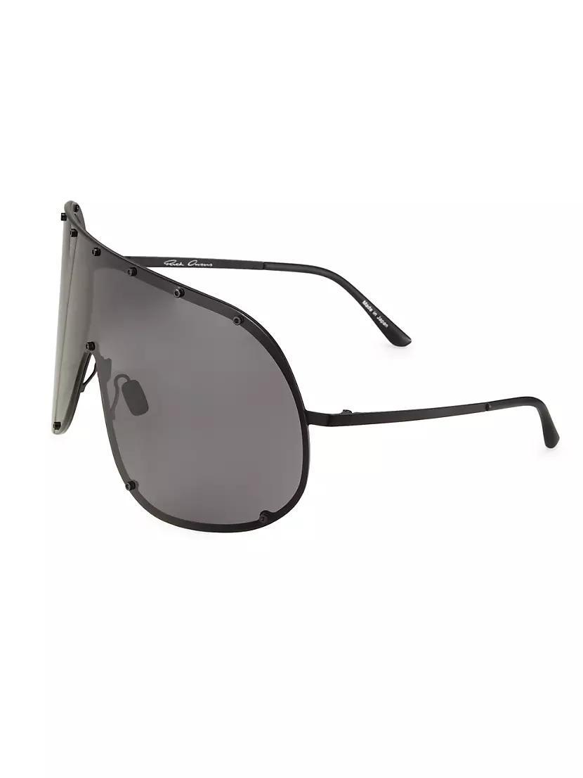 Men's Solid-Frame Shield Sunglasses Product Image