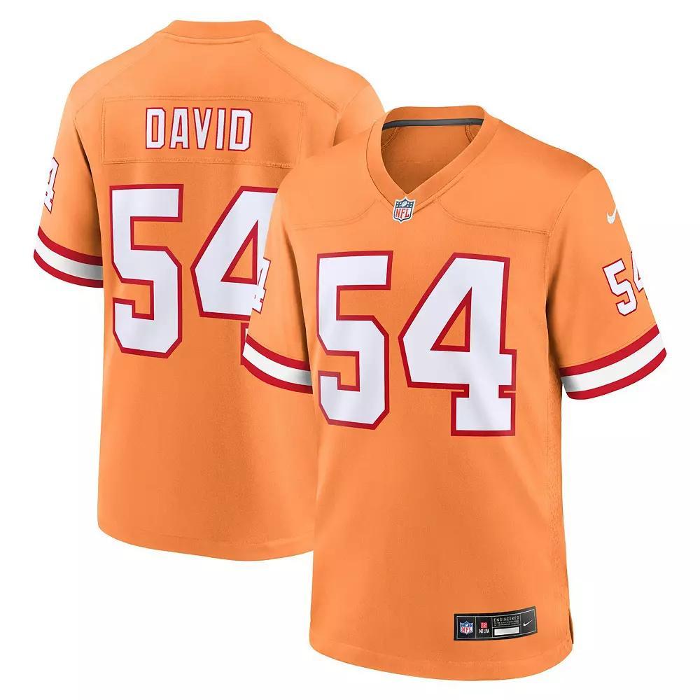 Men's Nike Lavonte David Orange Tampa Bay Buccaneers Throwback Game Jersey, Size: XL Product Image
