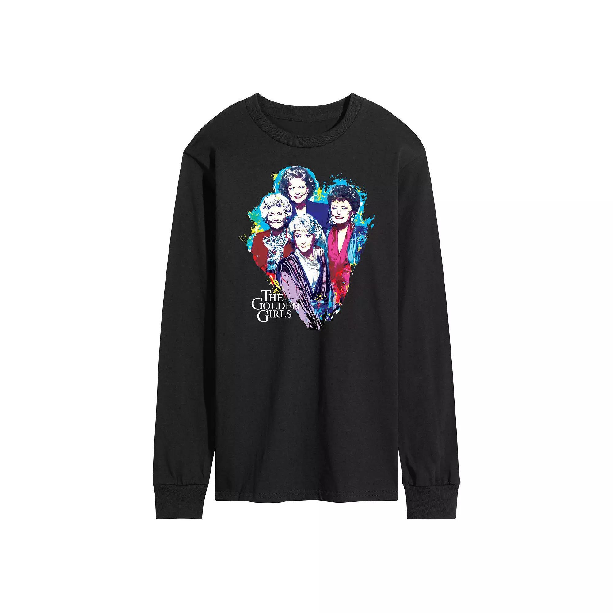 Mens Golden Girls Paint Splatter Long Sleeve Tee Product Image