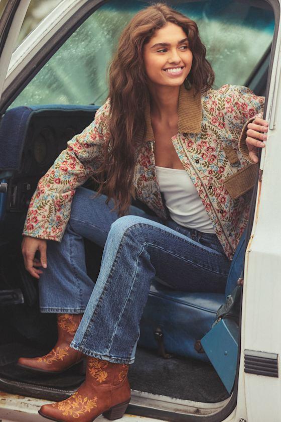 Wedgie Boot Medium Wash Denim High-Rise Jeans Product Image