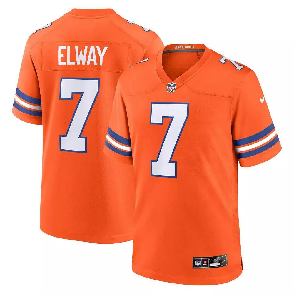 Men's Nike John Elway Orange Denver Broncos Mile High Collection 1977 Throwback Retired Player Game Jersey, Size: 3XL Product Image