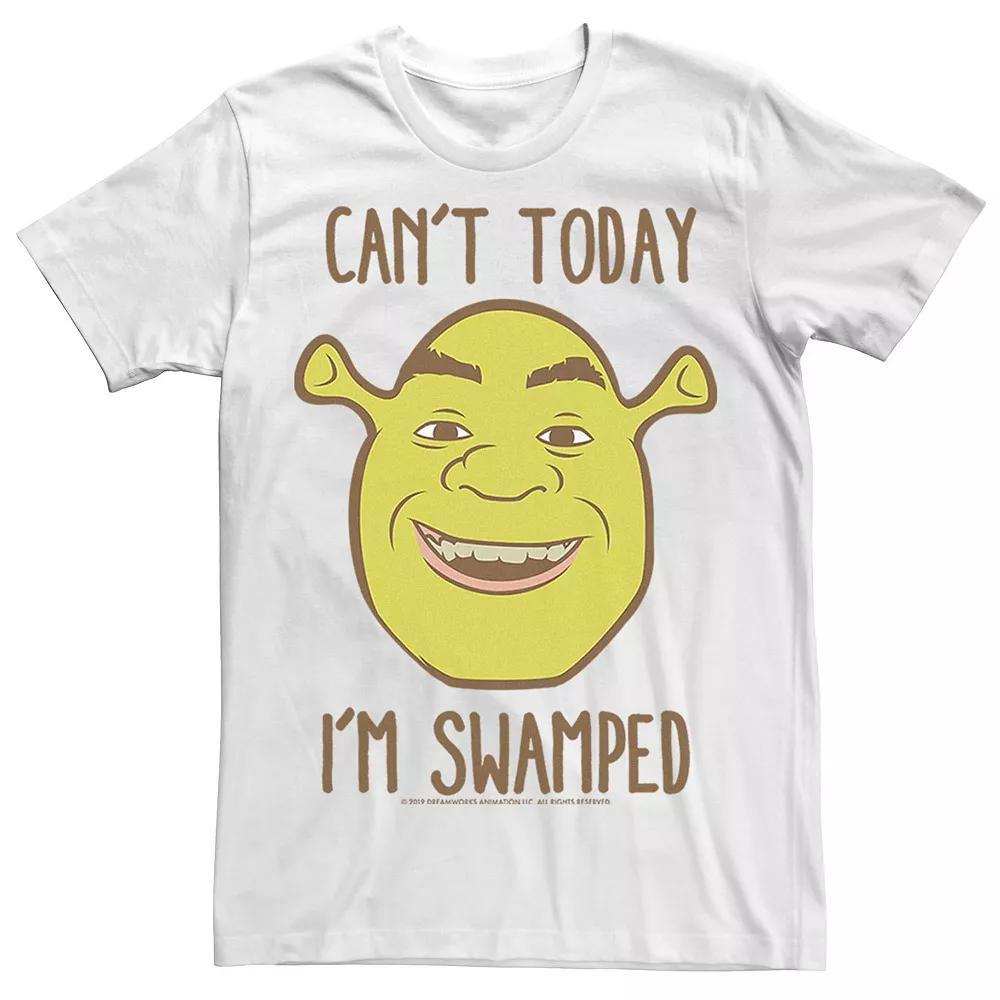 Men's Shrek Can't Today I'm Swamped Tee, Size: Small, White Product Image