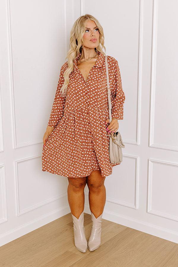Cherry Mood Tunic Dress In Camel Curves Product Image