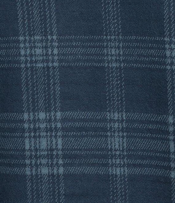 Cremieux Herbisse Jaquard Plaid Coatfront Knit Long Sleeve Woven Shirt Product Image