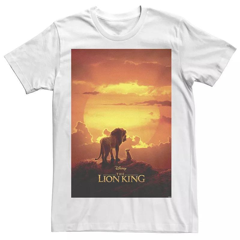 Disney's The Lion King Pride Rock Live Action Movie Poster Men's Tee, Size: 3XL, White Product Image