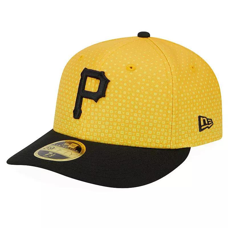 Men's New Era  Gold/Black Pittsburgh Pirates 2023 City Connect Low Profile 59FIFTY Fitted Hat, Size: 7 5/8 Product Image
