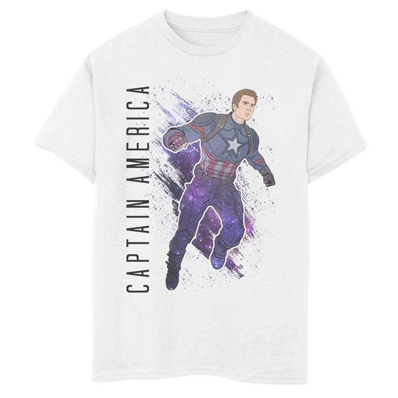 Men's Avengers Captain America Painted Tee, Size: XL, White Product Image