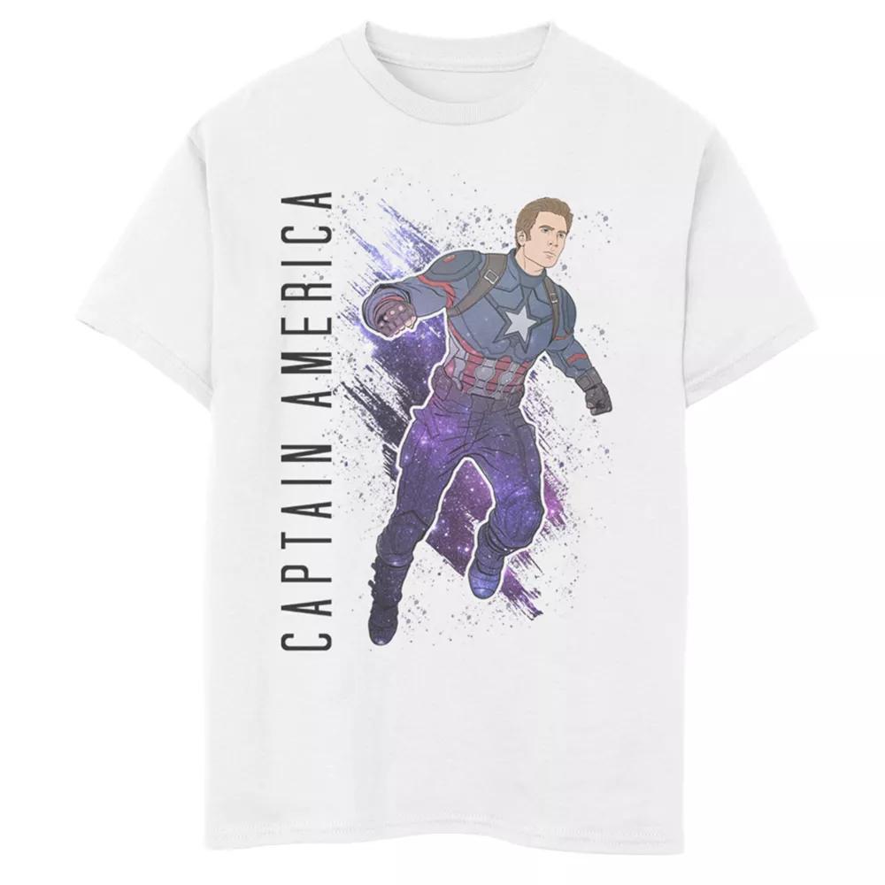 Men's Avengers Captain America Painted Tee, Size: XL, White Product Image