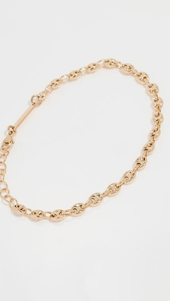 Zoe Chicco 14k Gold Small Puffed Mariner Bracelet | Shopbop Product Image
