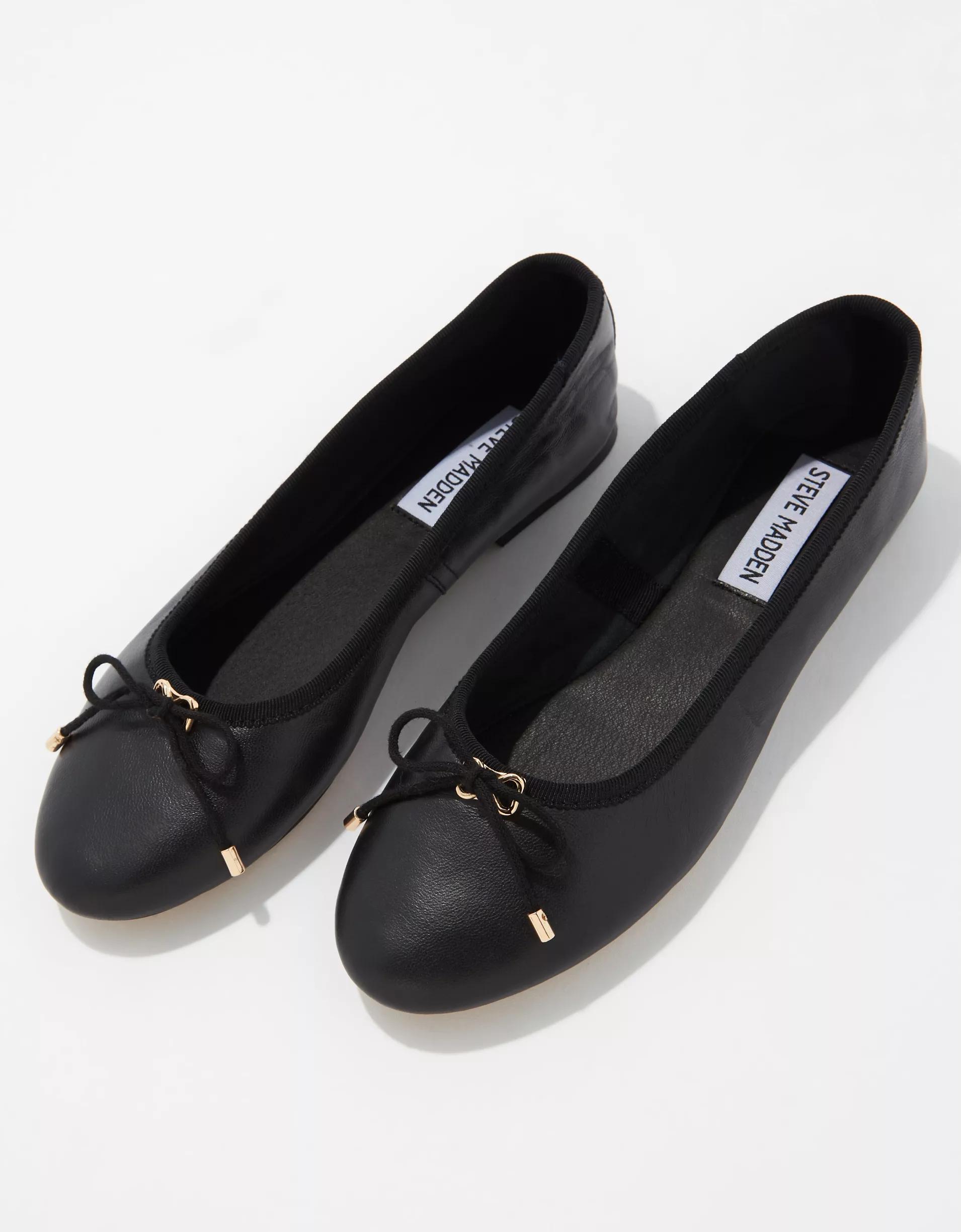 Steve Madden Women's Blossoms Black Leather Shoes Product Image