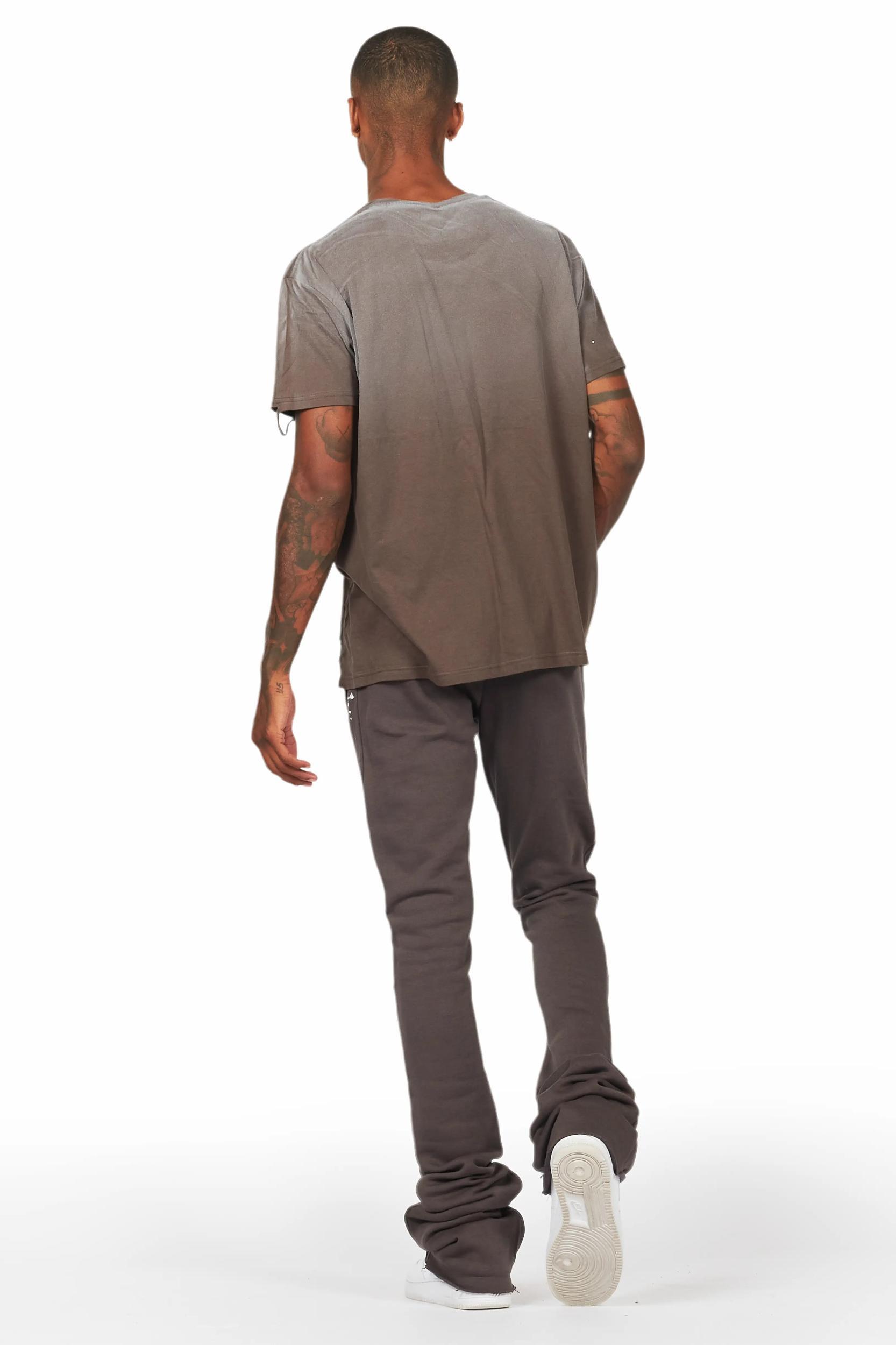 Adwin Painter Vintage Grey Super Stacked Flare Pants Male Product Image