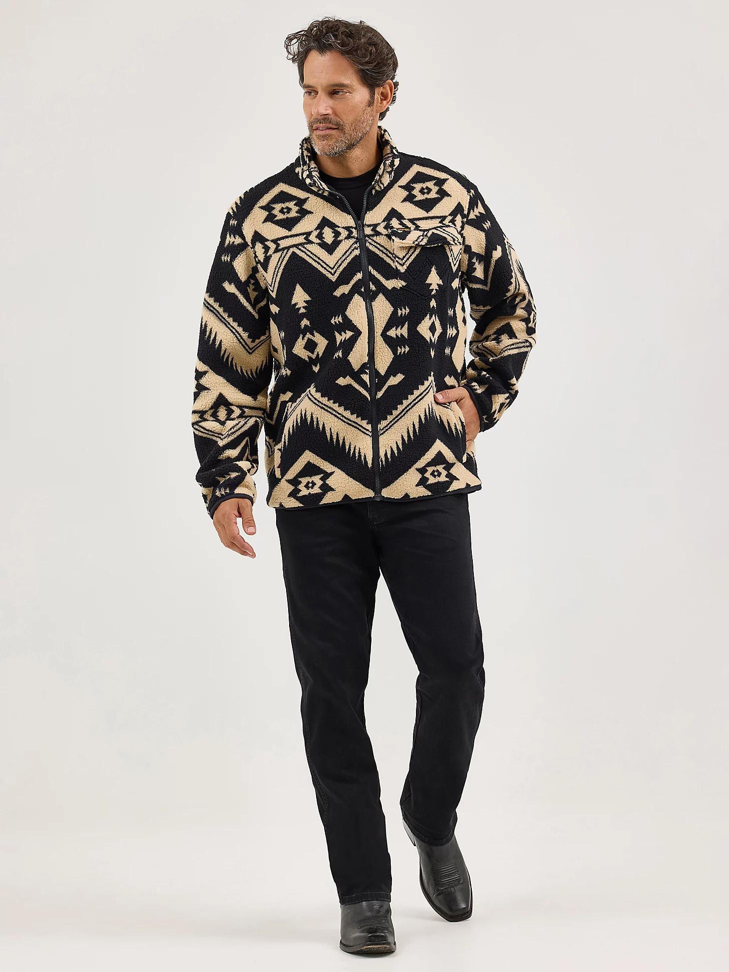 Men's Lightweight Full Zip Sherpa Jacket | Men's JACKETS & OUTERWEAR | Wrangler® Product Image
