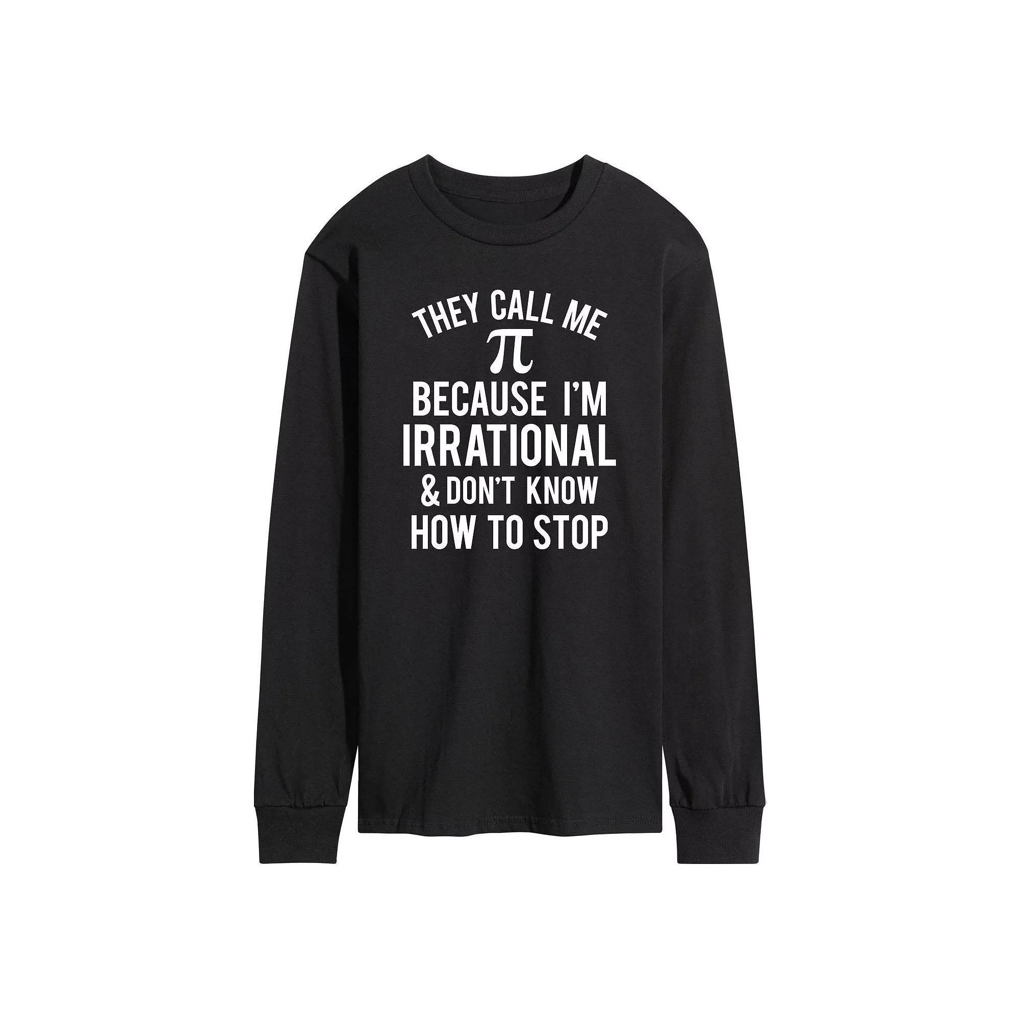 Mens Call Me Pi Long Sleeve Tee Product Image