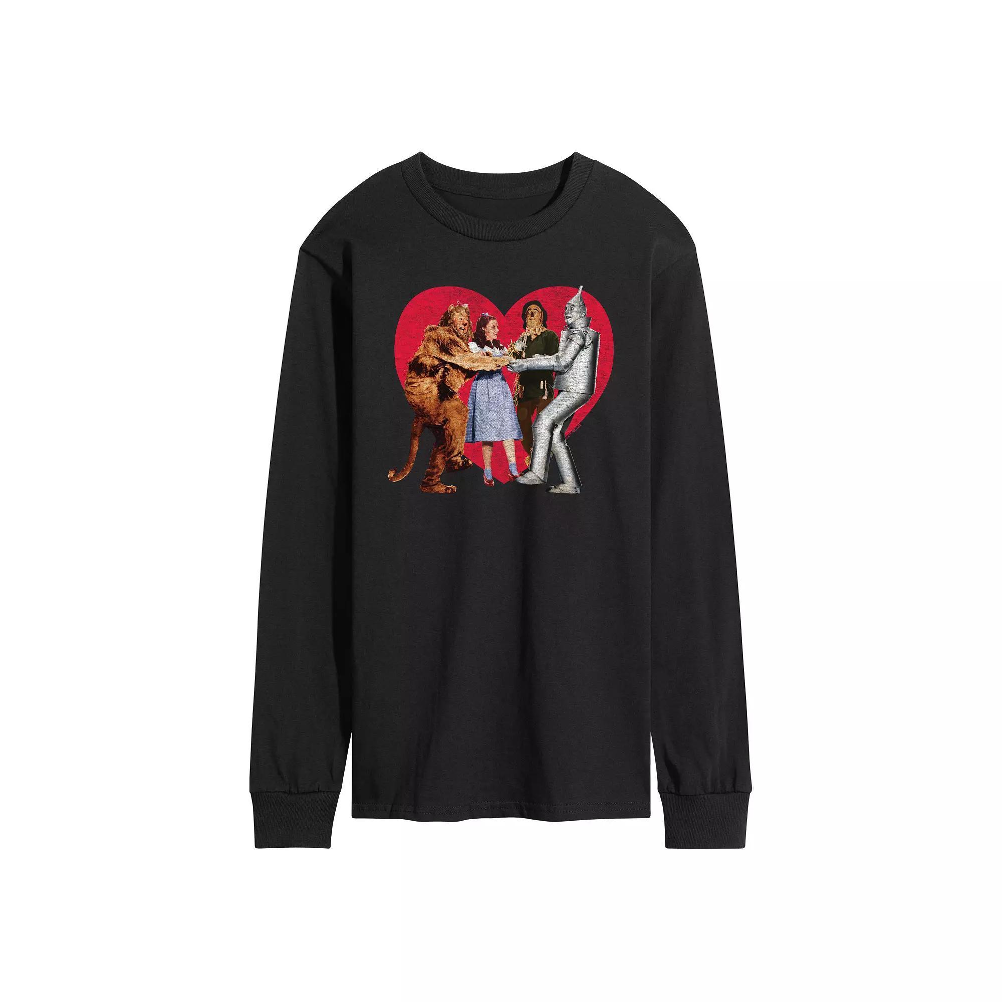 Mens Wizard Of Oz Group Photo Heart Long Sleeve Graphic Tee Product Image
