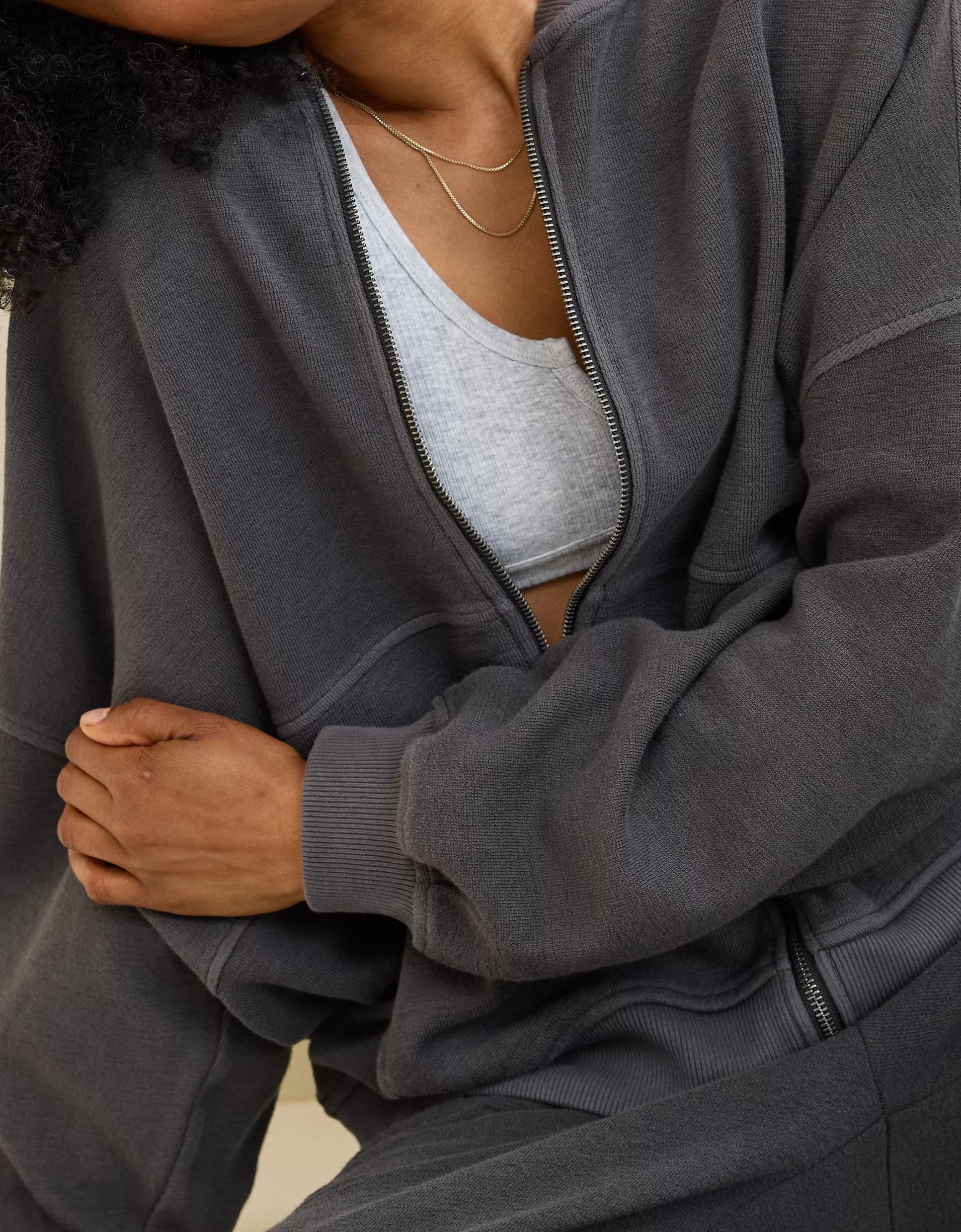 Aerie Full Zip Sweatshirt Women's Product Image