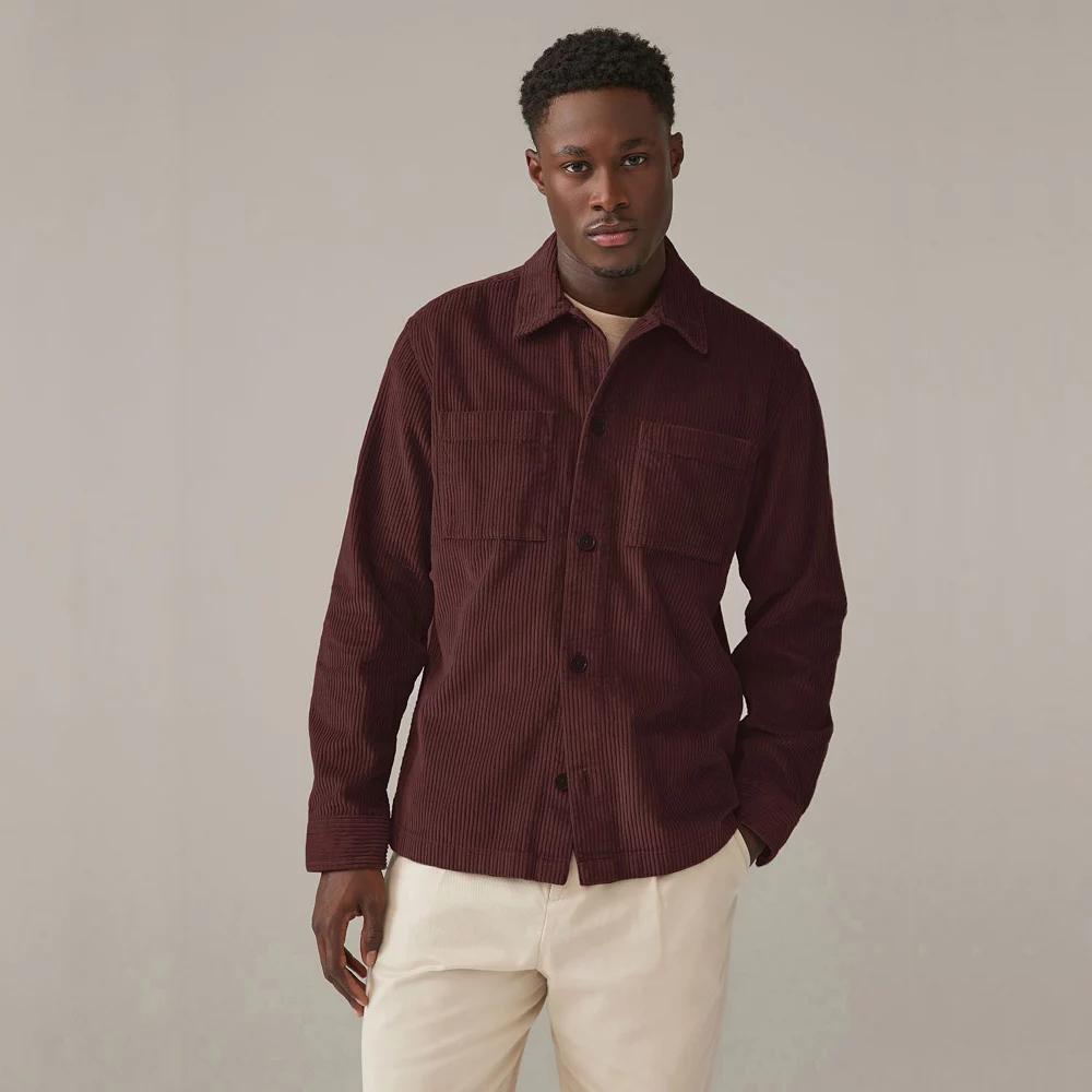 Men's NEXT Cordoroy Shacket Overshirt, Size: Small, Red Product Image