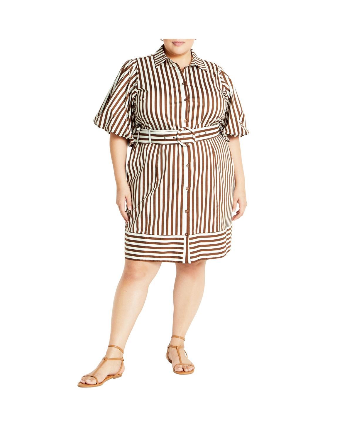 City Chic Womens Stripe May Dress Product Image