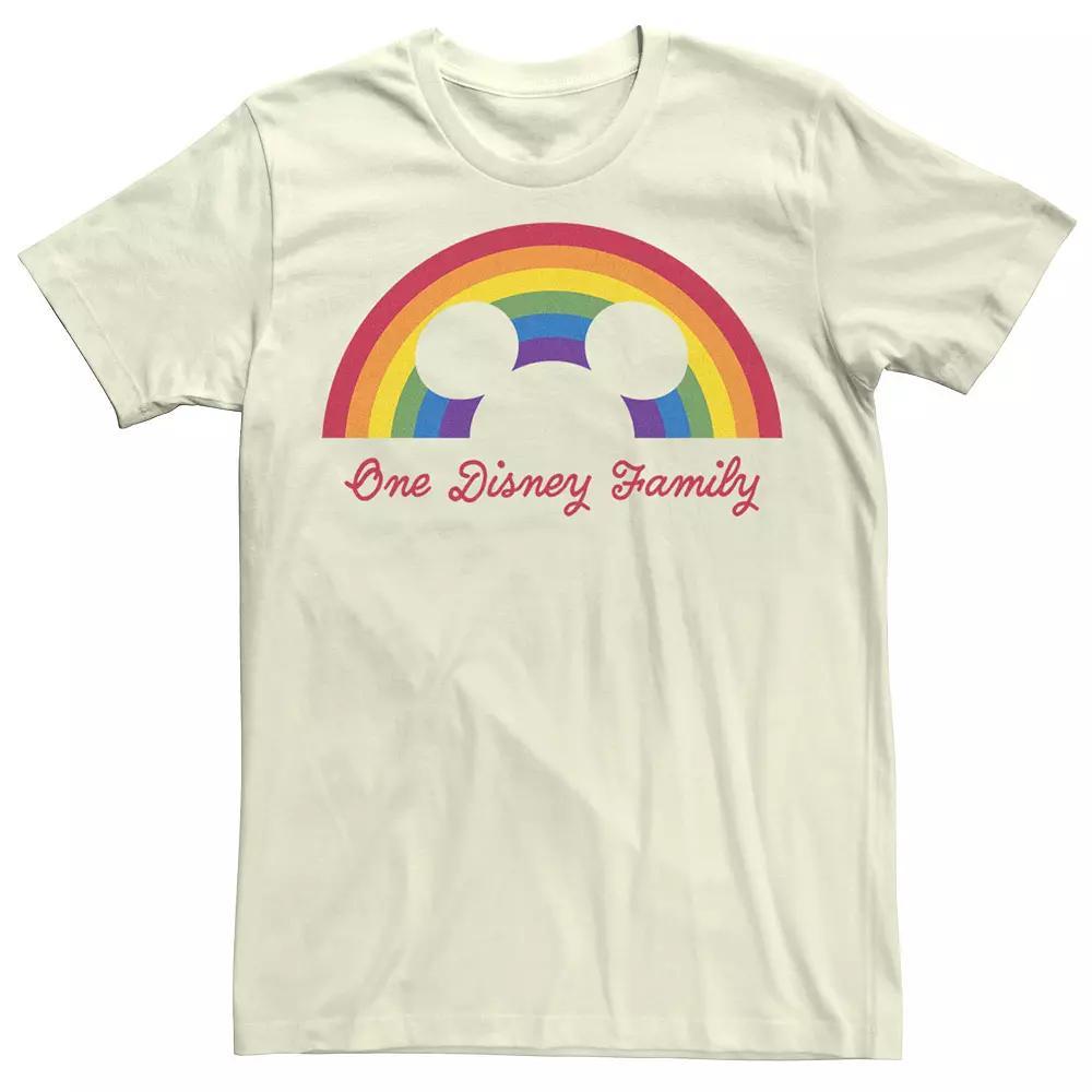 Disney's Mickey Rainbow Family Men's Tee, Size: Medium, Natural Product Image