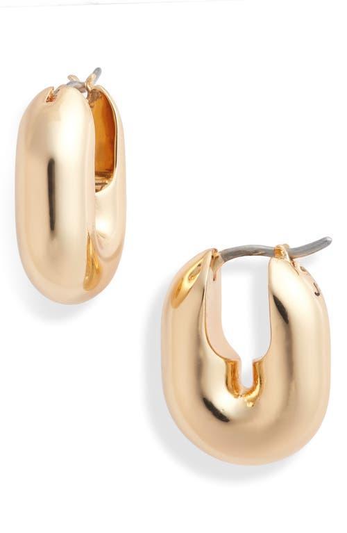 Jenny Bird Puffy U-Link Earrings High Polish Gold One Size Product Image
