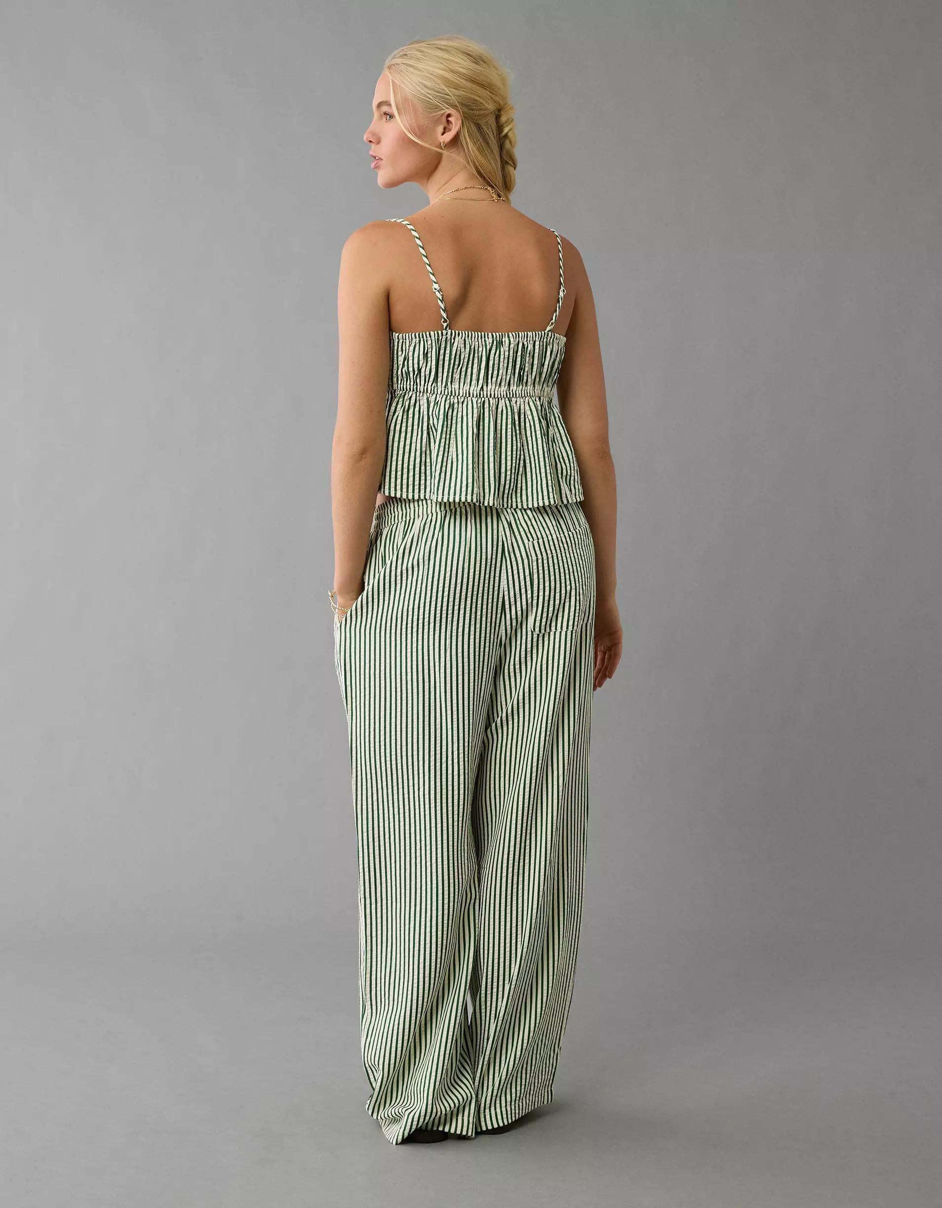 AE High-Waisted Seersucker Pant Product Image