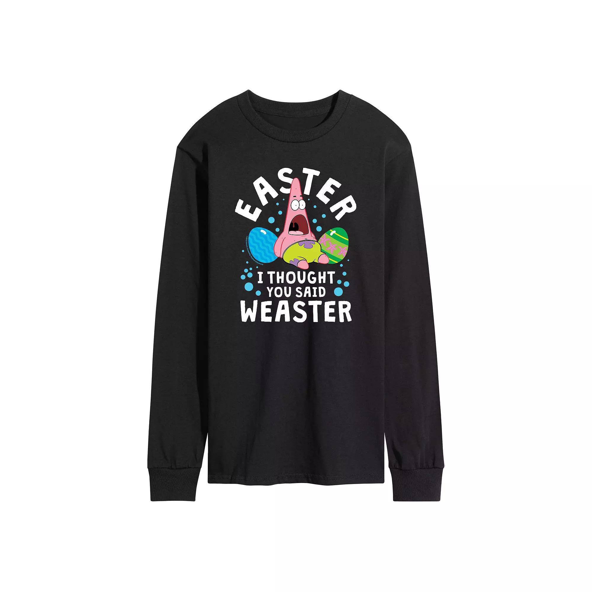Mens SpongeBob SquarePants Easter Tee Blue Product Image