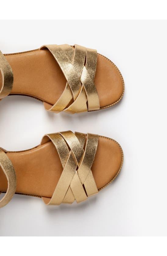 PENELOPE CHILVERS Shepherdess Ankle Strap Sandal In Gold Product Image