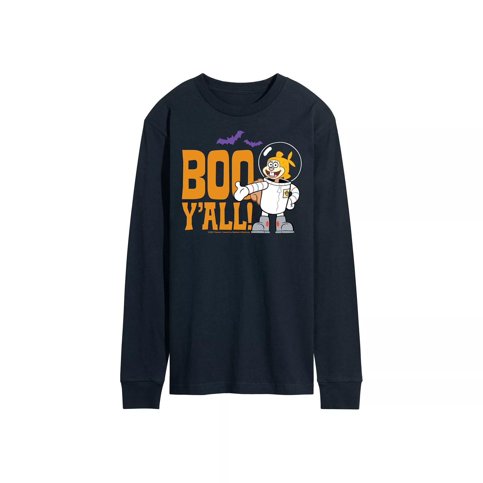 Mens SpongeBob SquarePants Boo Yall Long Sleeve Tee Product Image