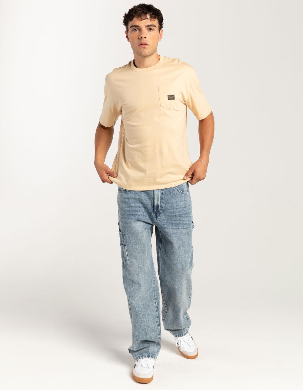 GUESS ORIGINALS Eco Label Mens Pocket Tee - SAND Product Image