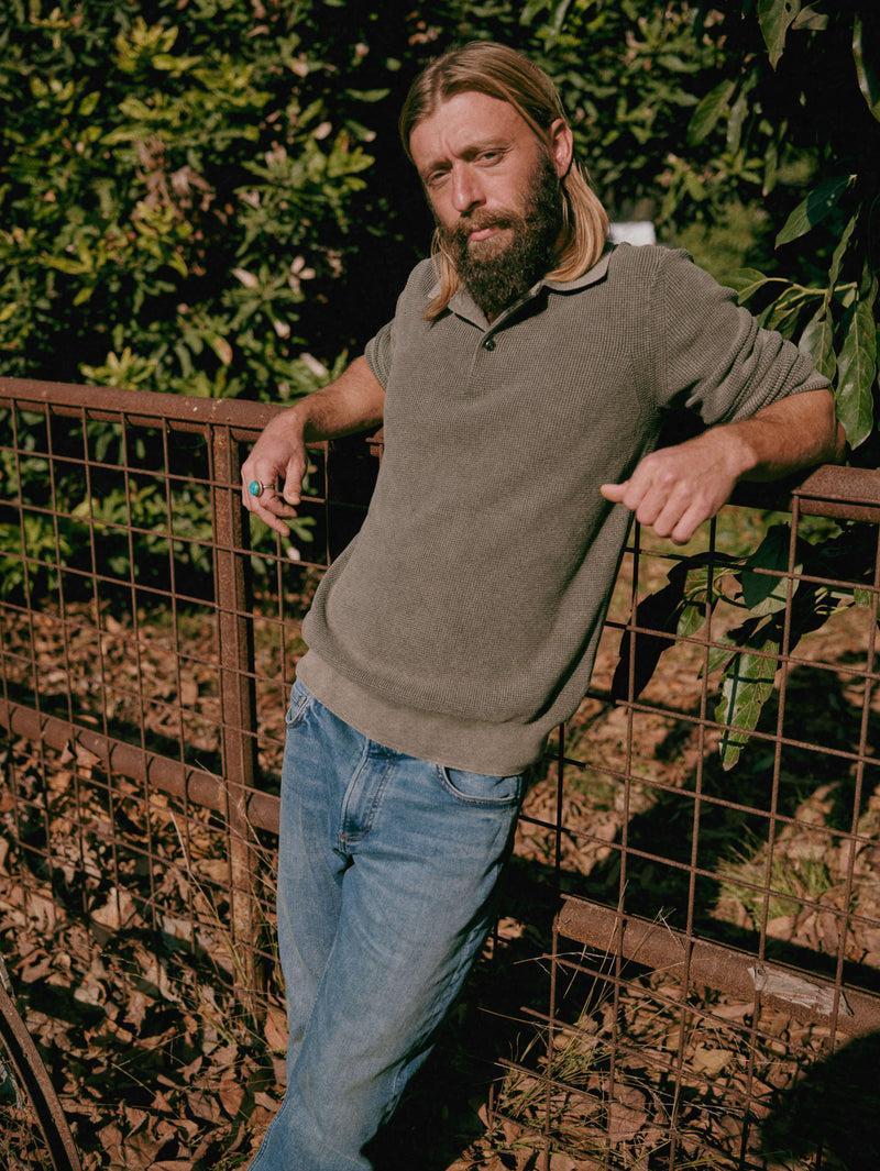 Sunwashed Sweater Polo - Pine Ridge Product Image