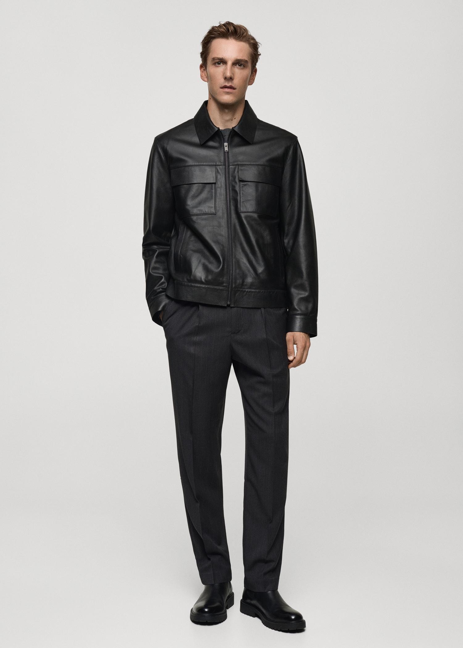 Regular-fit pleated pants - Men | MANGO USA Product Image