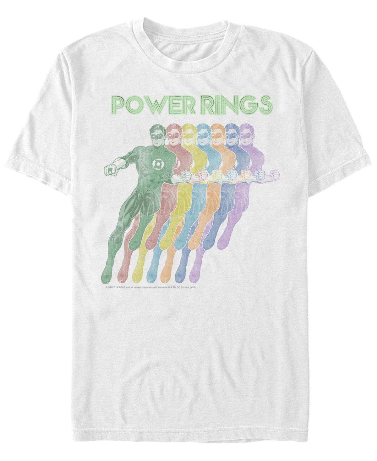 Men's Marvel Green Lantern Power Rings Portrait Graphic Tee, Size: XL, White Product Image