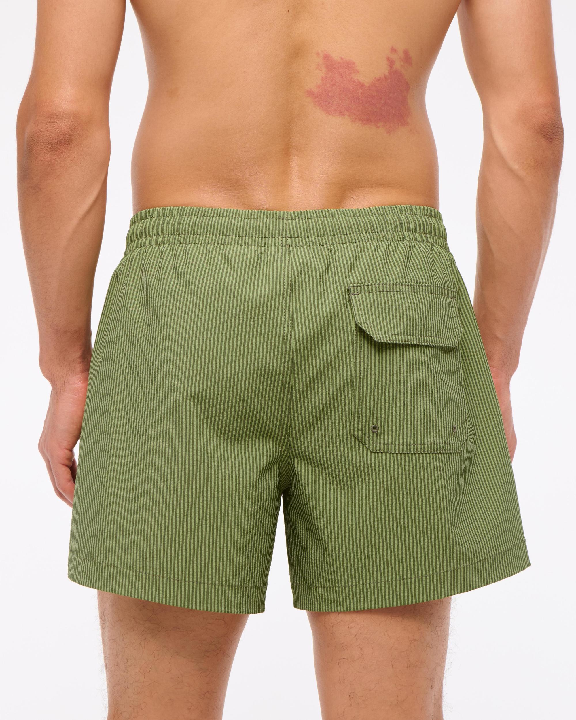 Pull-On Wide Seersucker Swim Trunk Product Image