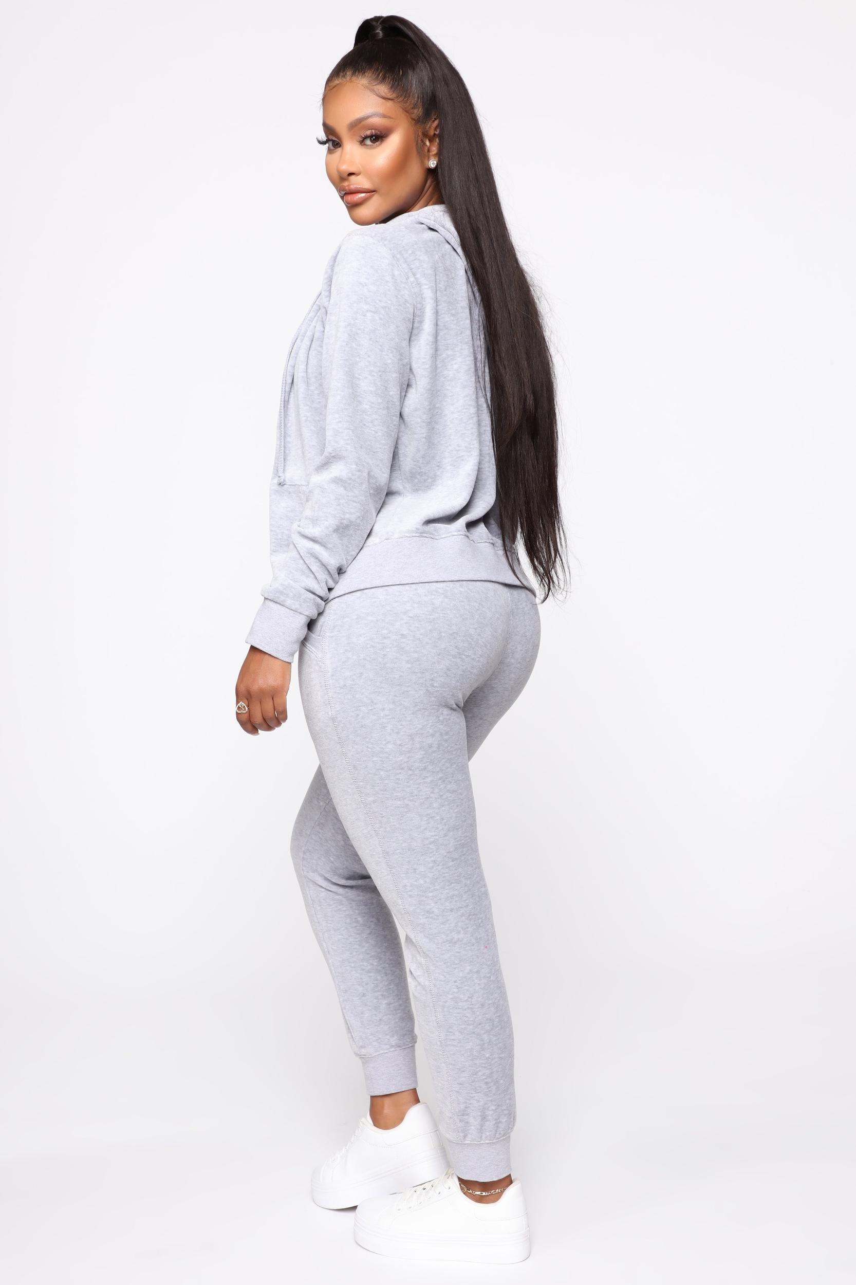 The Original Trendsetter Velour Set - Heather Grey Product Image