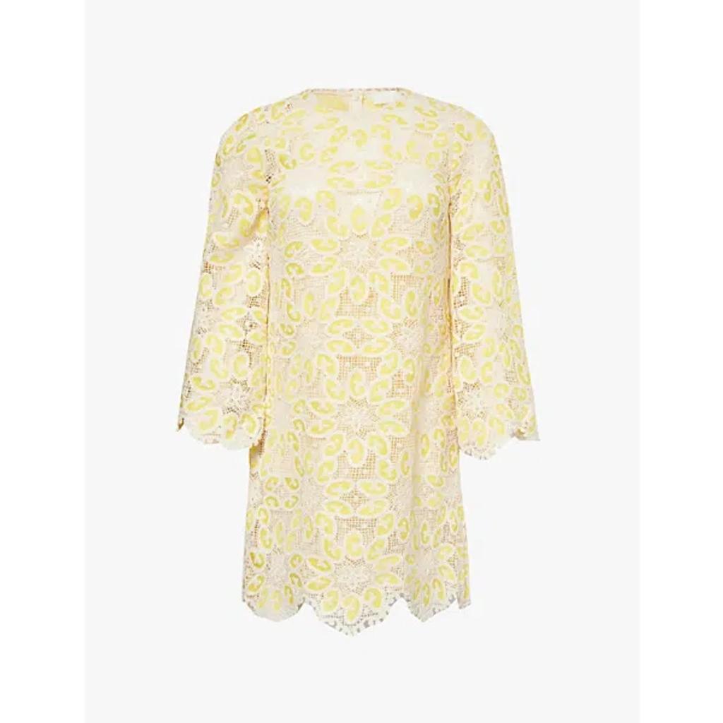 Golden Lace mini dress  Product Image