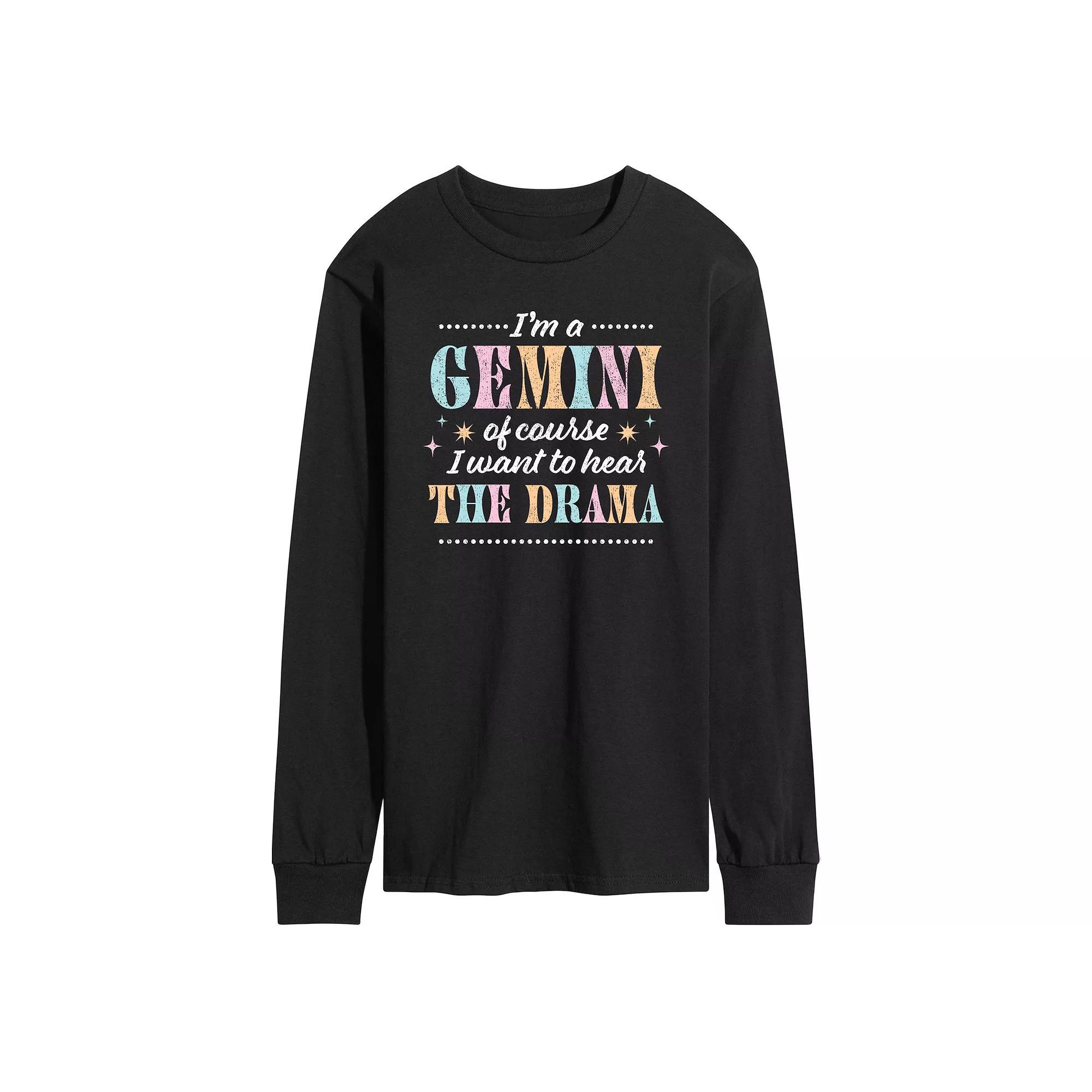 Mens Im A Gemini Long Sleeve Graphic Tee Product Image