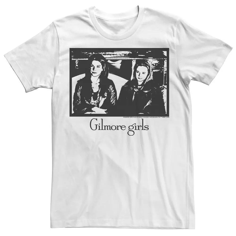 Men's Gilmore Girls Rory & Lorelai Portrait Tee, Size: Medium, White Product Image
