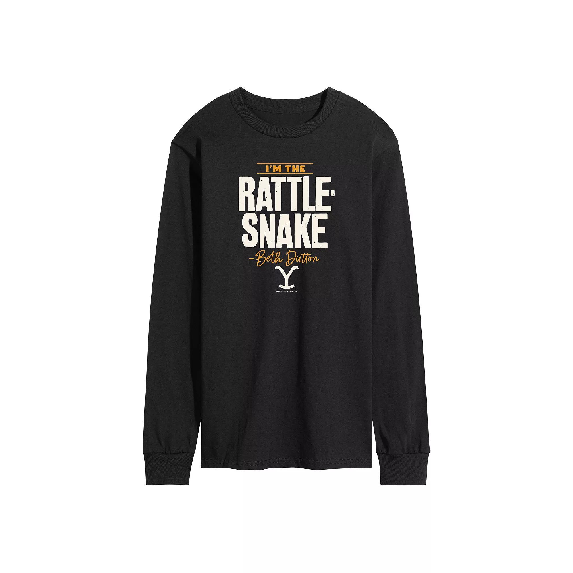 Mens Yellowstone Beth Dutton Rattlesnake Long Sleeve Graphic Tee Product Image