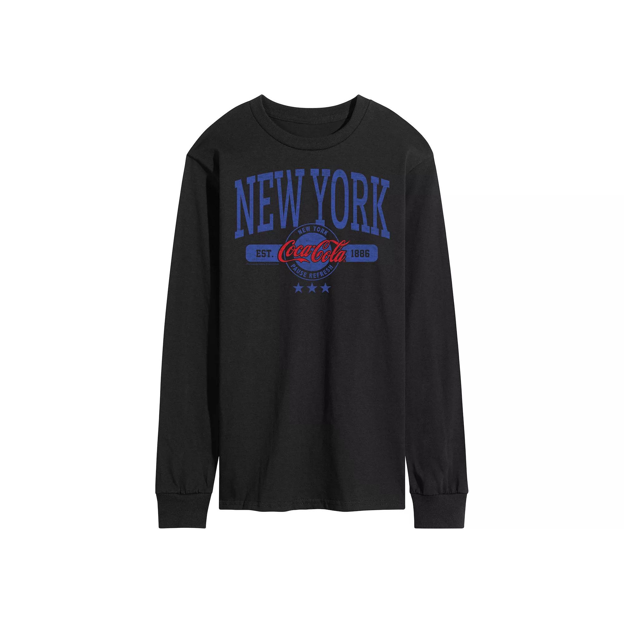 Mens Transformers Logo Long Sleeve Graphic Tee Blue Product Image