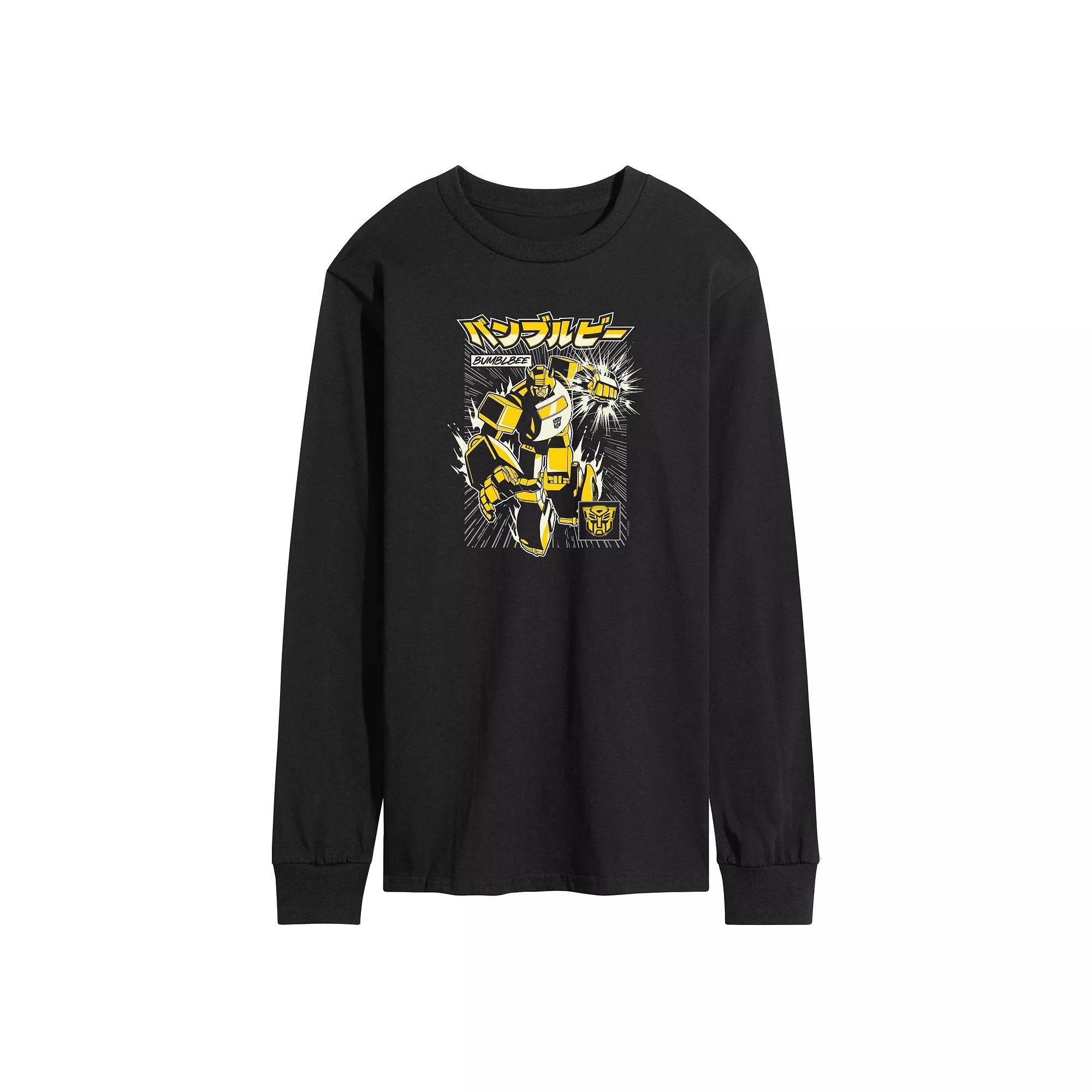 Mens Transformers Bumblebee Long Sleeve Graphic Tee Product Image