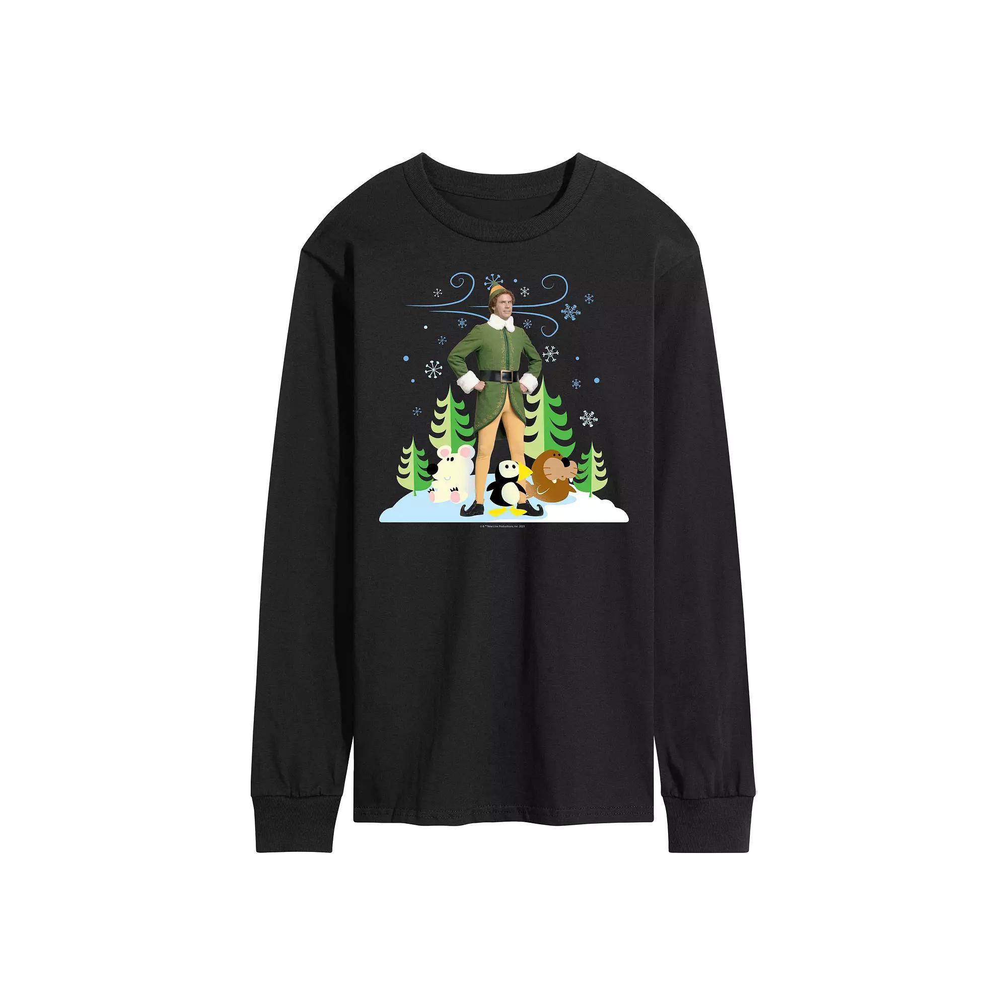 Men's Elf Buddy Arctitc Puppets Long Sleeve, Size: Medium, Black Product Image