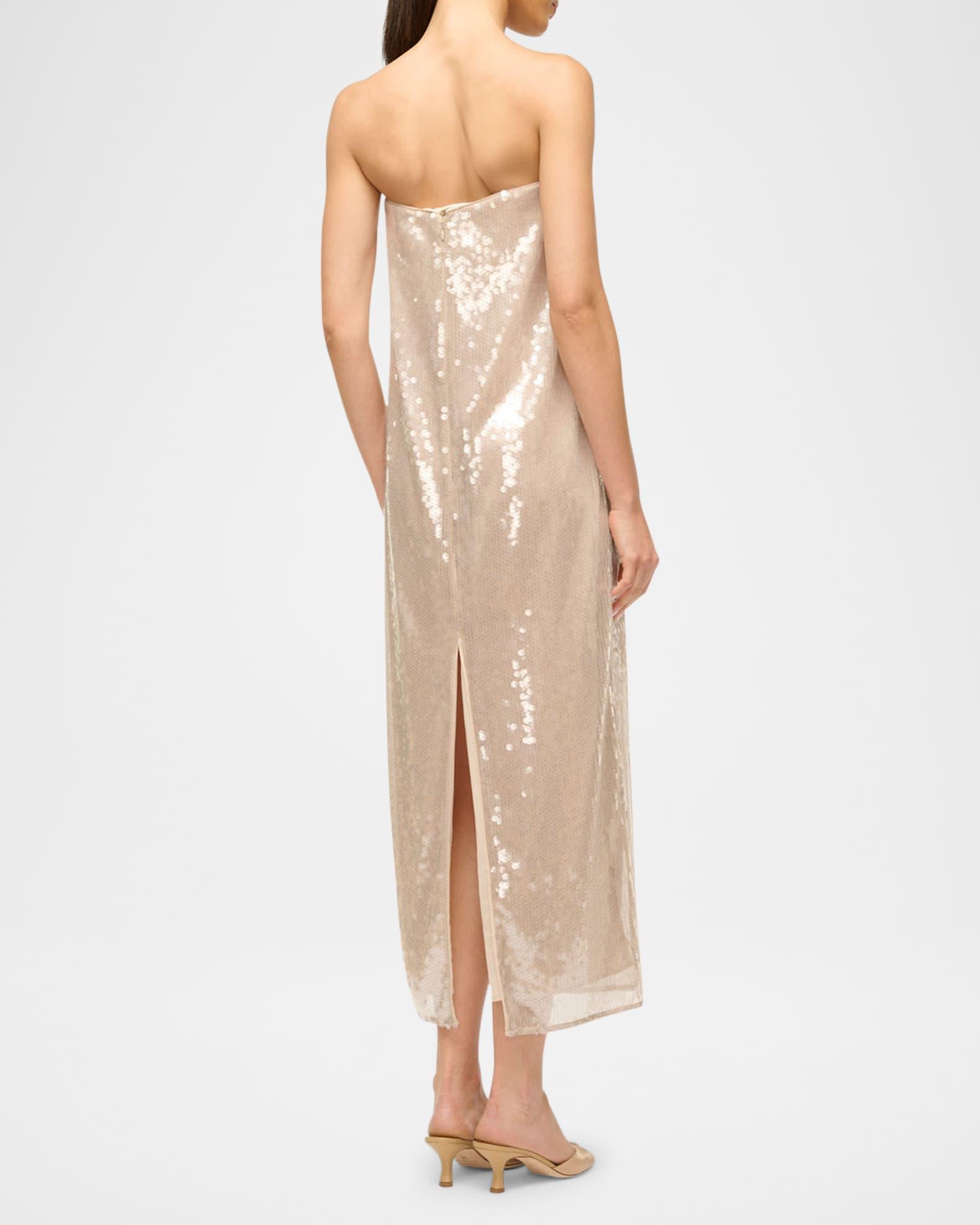Casey Sequined Strapless Midi Dress Product Image