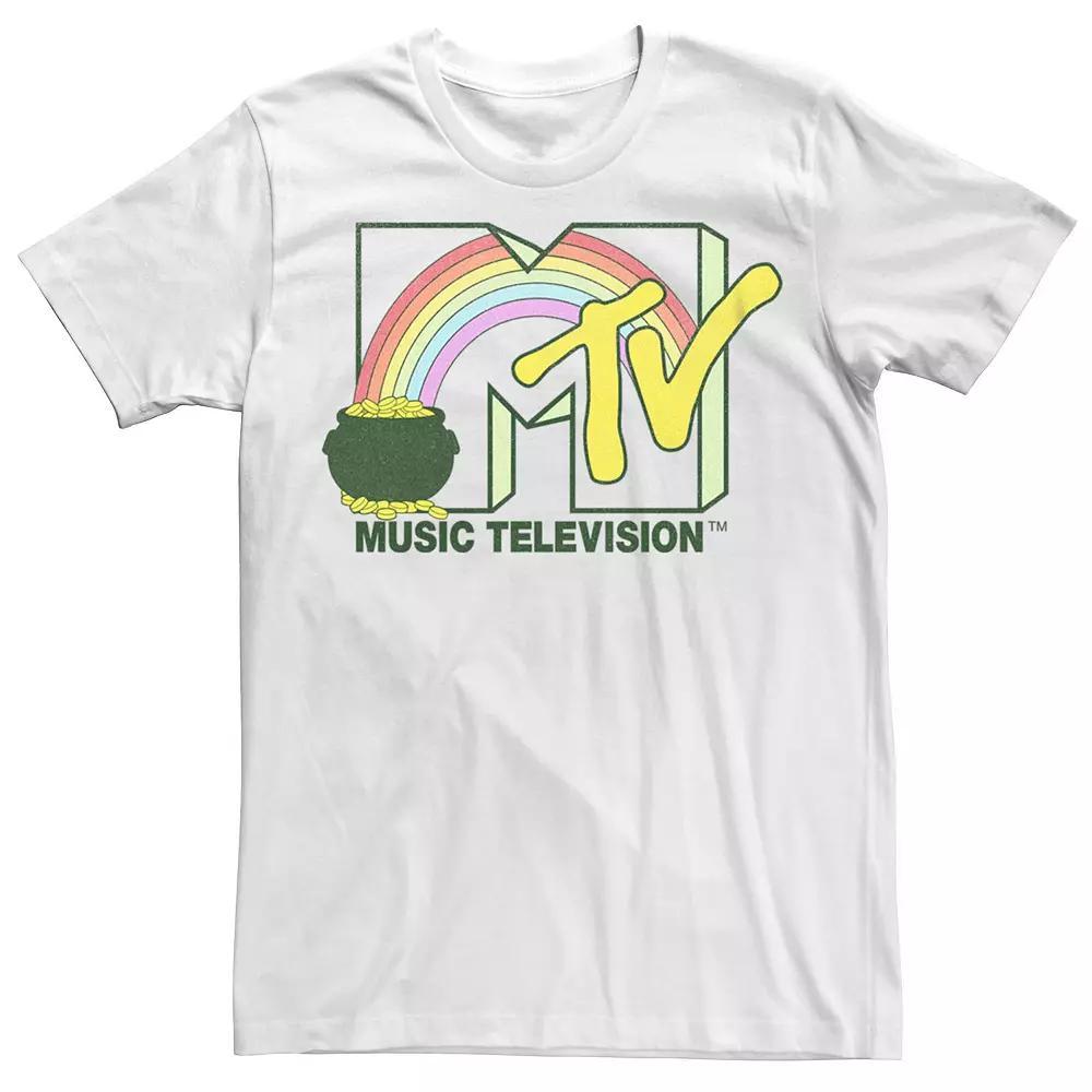 Big & Tall MTV Music Television St. Patrick's Day Pot Of Gold Logo Tee, Men's, Size: 5XB, White Product Image