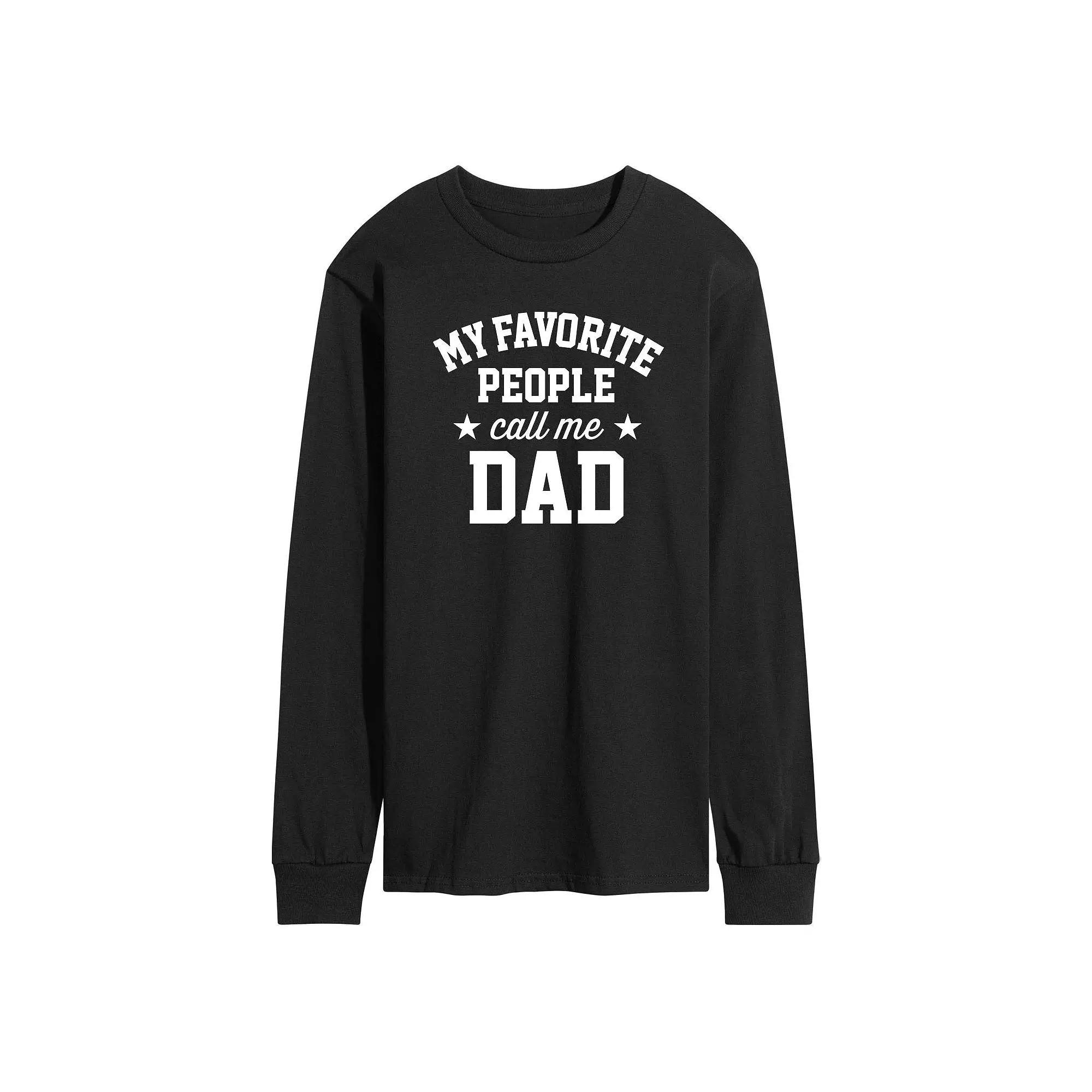 Men's My Favorite People Call Me Dad Long Sleeve, Size: XL, Heather Grey Product Image